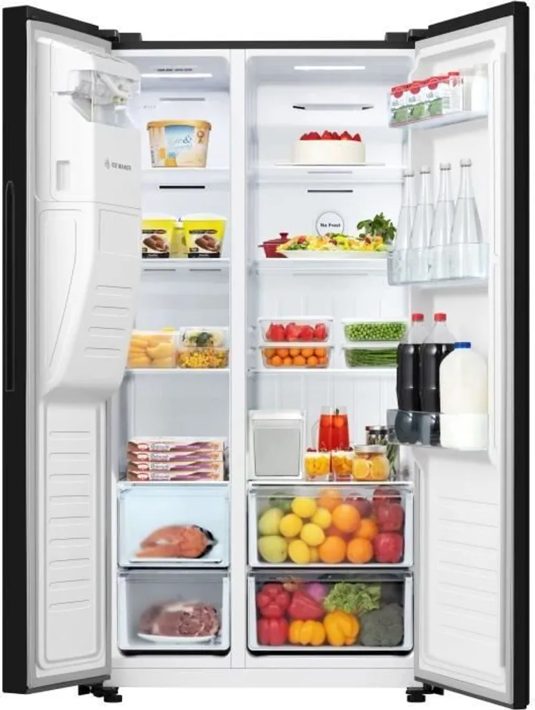 Hisense RS650N4AB1 - Amerikanischer Kühlschrank 499L (334L + 165L) - Total Belüftete Kälte - - L91cmxH179cm - Schwarz 6 Hisense RS650N4AB1 - Amerikanischer Kühlschrank 499L (334L + 165L) - Total Belüftete Kälte - - L91cmxH179cm - Schwarz – Bild 4