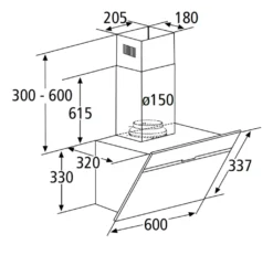 PKM Dunstabzugshaube Kopffreihaube Wandhaube Wandesse S23-60 ABPX Schwarz 60 Cm -Kaufland Verkäufe 33053b6b8ed37ab77aaddeb0cca76d85