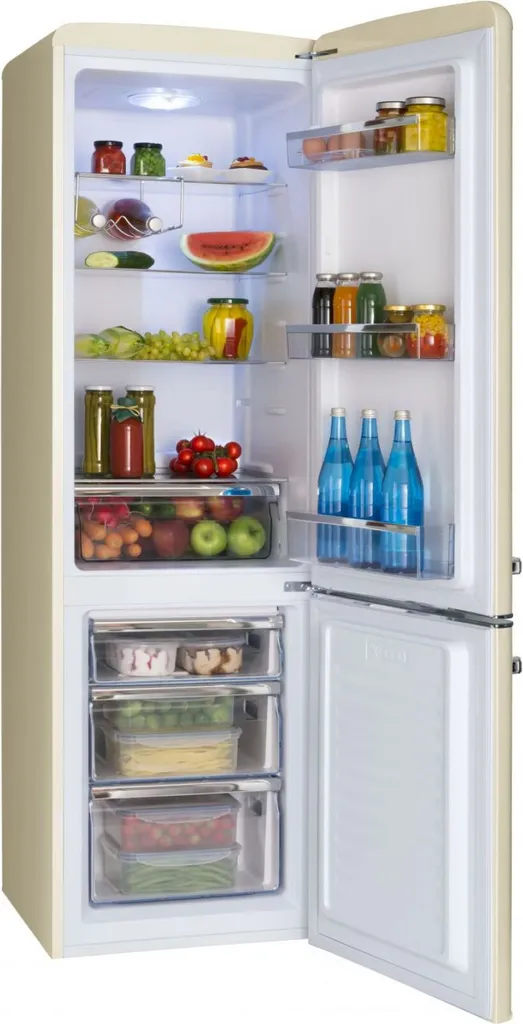 Amica KGCR 387 100 B, Kühl-/Gefrierkombination Im Retro Design, 181 Cm Höhe, Coffee Cream, 4 Amica KGCR 387 100 B, Kühl-/Gefrierkombination Im Retro Design, 181 Cm Höhe, Coffee Cream, – Bild 2