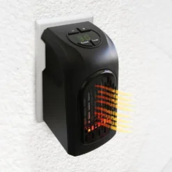 LIVINGTON Handy Heater 370 Watt Mit Fernbedienung | Keramik Heizlüfter | Mini-Steckdosen-Heizer | Schnellheizung | Thermostat 15°C - 32°C | Timer | Elektro-Heizung | Das Original Aus Dem TV