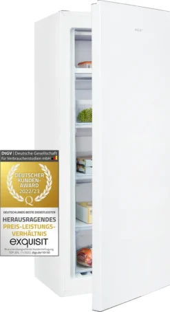 Exquisit Gefrierschrank GS230-010E Weiss | Standgerät | 165 L Volumen | Weiß
