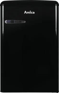 Amica - VKS 15624-1 S - Kühlschrank - Retro Design - Schwarz