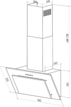 PKM Dunstabzugshaube Schräghaube Wandesse Kopffreihaube S13-60BBPY Schwarz 60cm -Kaufland Verkäufe 34a165e0e9e481916f6fd18953d814bd