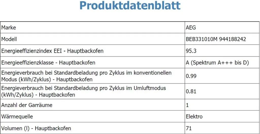 AEG - BEB331010M - Einbau-Backofen - Edelstahl 6 AEG - BEB331010M - Einbau-Backofen - Edelstahl – Bild 4