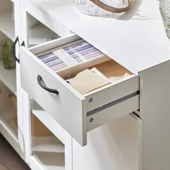 SoBuy FSB57-W Sideboard Auf Rollen Küchenwagen Küchenschrank Rollwagen Aufbewahrungsschrank Küchekommode Küchentrolley Weiß BHT Ca.: 116x86x40cm -Kaufland Verkäufe 35485c60ee391e7845163e88a1ac95c4