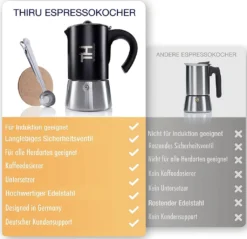 Thiru Espressokocher Induktion L Premium Mokkakanne Aus Edelstahl Inkl. Toolset (Schwarz, 6 Tassen (300ml)) 14 Thiru Espressokocher Induktion L Premium Mokkakanne Aus Edelstahl Inkl. Toolset (Schwarz, 6 Tassen (300ml)) -Kaufland Verkäufe 36004164f0620d7615386d2077154823