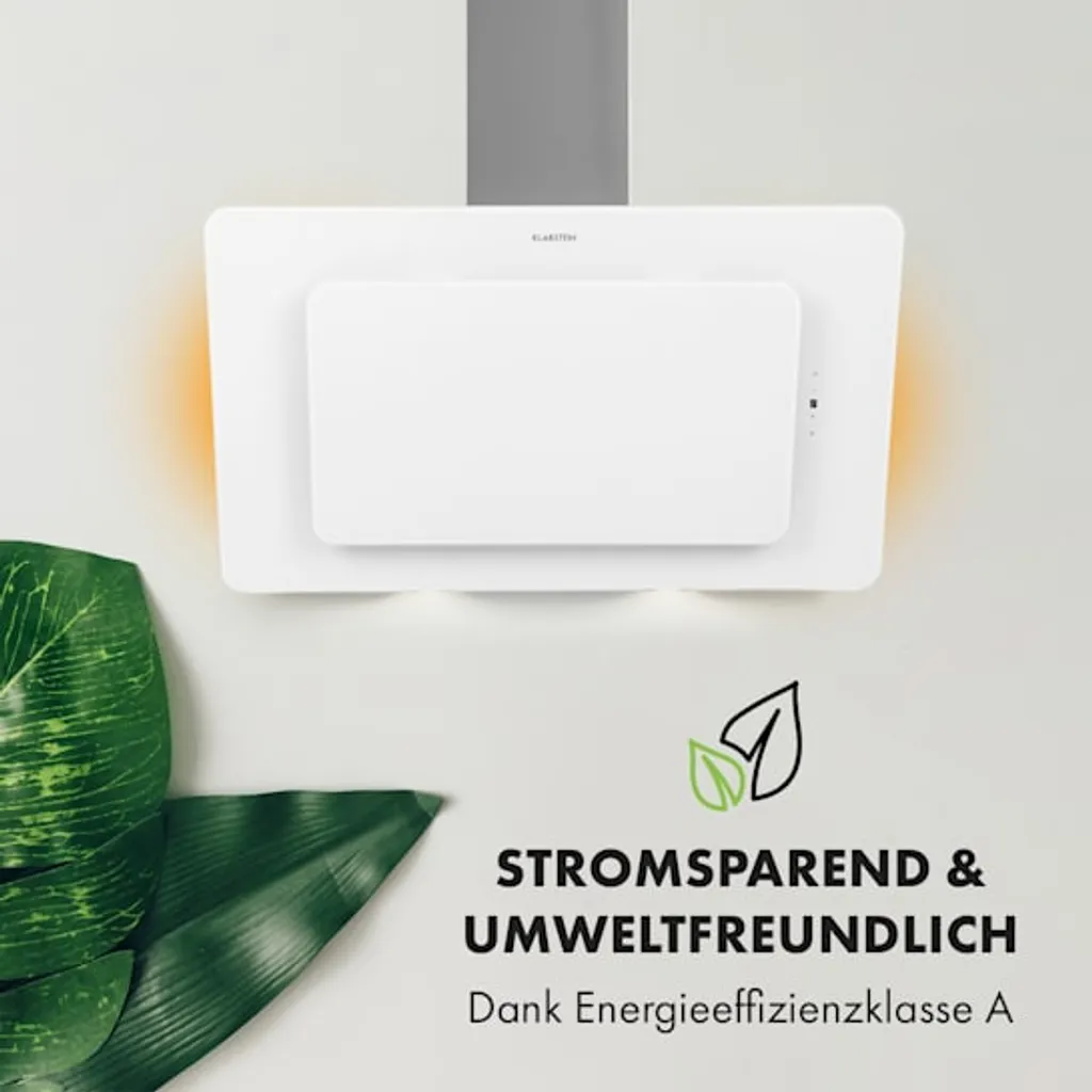 Klarstein Helena 90 Kopffreihaube , 90 Cm, Umluft & Abluft , LED-Beleuchtung, Weiß 5 Klarstein Helena 90 Kopffreihaube , 90 Cm, Umluft & Abluft , LED-Beleuchtung, Weiß – Bild 3