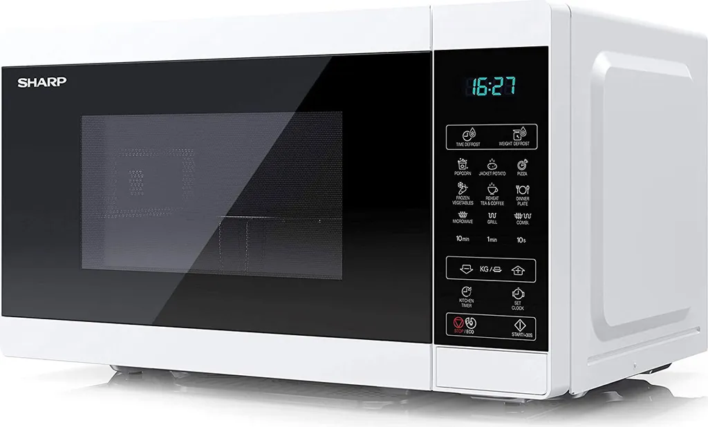 Sharp YC-MG02E-W, Arbeitsplatte, 20 L, 800 W, Berührung, Blau, Weiß, 1000 W 5 Sharp YC-MG02E-W, Arbeitsplatte, 20 L, 800 W, Berührung, Blau, Weiß, 1000 W – Bild 3