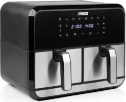 Princess 182074 Doppelkorb Heißluftfritteuse 2x 4 L 2x 1600 W Ohne-Öl Timer