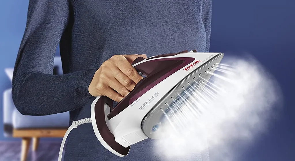 Tefal Dampfbügeleisen Easygliss FV5714 Weiß/beere 12 Tefal Dampfbügeleisen Easygliss FV5714 Weiß/beere – Bild 10