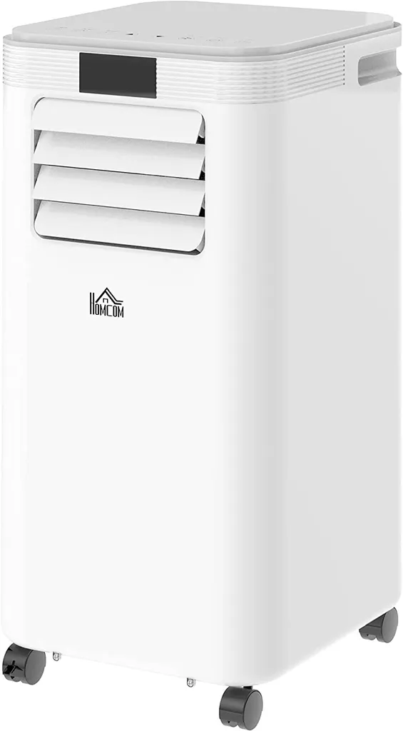 HOMCOM Mobile Klimaanlage 4-in-1 Klimagerät 24h Timer Mit Fernbedienung Nutzungsraum13-18㎡ 900W ABS Weiß+Grau 38 X 35 X 70,5 Cm 13 HOMCOM Mobile Klimaanlage 4-in-1 Klimagerät 24h Timer Mit Fernbedienung Nutzungsraum13-18㎡ 900W ABS Weiß+Grau 38 X 35 X 70,5 Cm – Bild 11