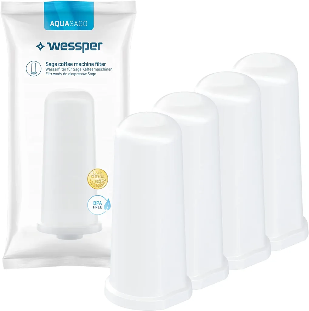 Wessper 4 Stück Wasserfilter Für Sage Kaffeemaschinen | Barista Zubehör Ersatz Für Sage Claro Swiss, Sage Barista Express Pro SES008, SES875,BES920, SES980, SES990, BES811, SES878, SES880, SES811 3 Wessper 4 Stück Wasserfilter Für Sage Kaffeemaschinen | Barista Zubehör Ersatz Für Sage Claro Swiss, Sage Barista Express Pro SES008, SES875,BES920, SES980, SES990, BES811, SES878, SES880, SES811