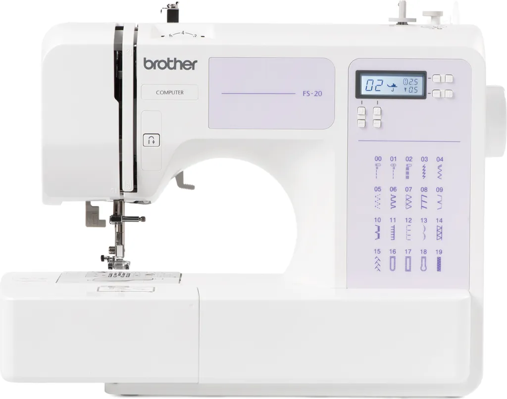 Brother FS20 Computer-Nähmaschine Mit 32 Nähprogramme, Automatisches Nähen, Freiarm, Multifunktionsdisplay 6 Brother FS20 Computer-Nähmaschine Mit 32 Nähprogramme, Automatisches Nähen, Freiarm, Multifunktionsdisplay – Bild 4