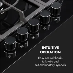 Klarstein Gasherd Einbau-Gaskochfeld - Sabaf-Brenner - Gaskochfeld Für Propan/Erdgas - Gasherd Kochfeld Einbau Gasherd - Glaskeramik - 5-Flammig - Schwarz Einbau Gas Kochfeld Gasherd 5 Platten Kochfelder Herdplatte Kochplatte Einbaukochfeld -Kaufland Verkäufe 3873e319bbb665f997793e2c16b78d75