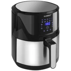 LLIVEKIT WAF0017DE Heißluftfritteuse Luftfritteuse Airfryer Heißluftfritöse Korb 10 Programmen Ohne Öl 5L 1400W 80-200℃ Schwarz -Kaufland Verkäufe 387af01dd2a7e1888124dca50ea9a73c