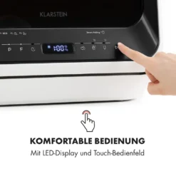 Klarstein Mini Geschirrspüler Spülmaschine Mit Platz Für 2 Maßgedecke - 6 Programme - 5 L Wasser Benötigt - LED-Display - Touch - Tischgeschirrspüler Inkl. Zubehör - Schwarz Mini Geschirrspülmaschine Klein Spülmaschine Freistehend -Kaufland Verkäufe 38b739926a8a238e20fa1f1974078030