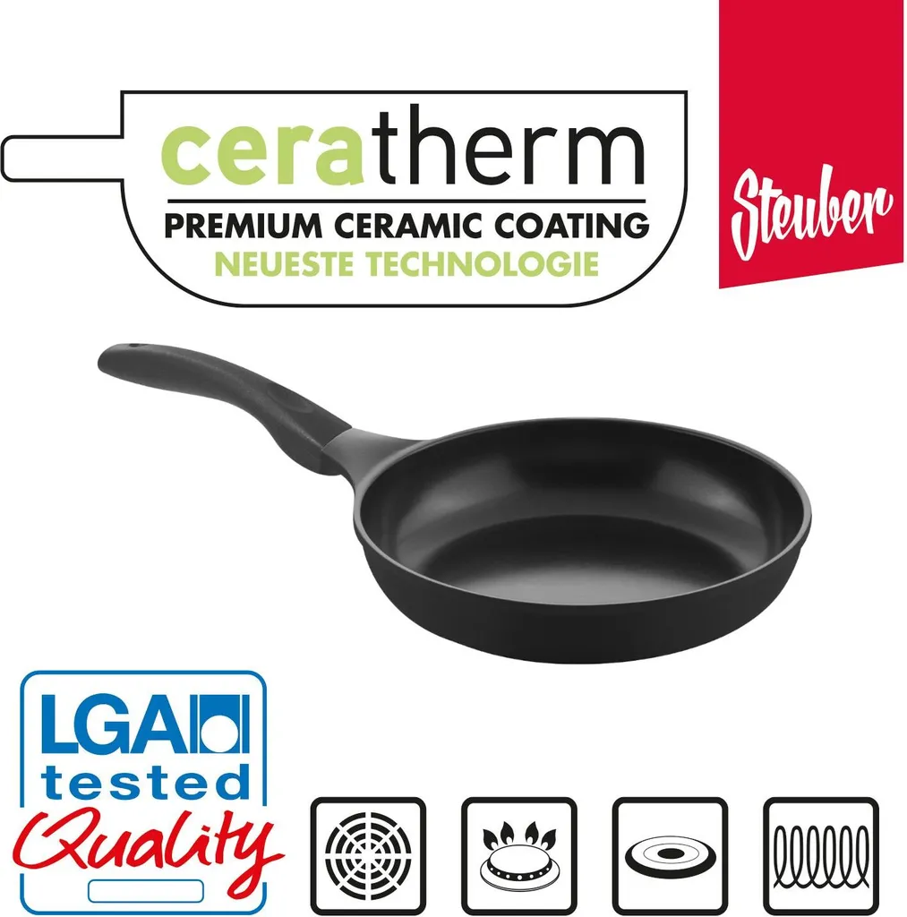 Steuber Aluguss Bratpfanne Ø24 Cm, Ceratherm-Premium Beschichtung, Induktion 4 Steuber Aluguss Bratpfanne Ø24 Cm, Ceratherm-Premium Beschichtung, Induktion – Bild 2