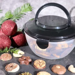 PLENTYFY Vorratsdosen 8 Teilig - Vorratsdosen Set Rund Mit Deckel Vorratsbehälter - Schwarz Luftdicht & Auslaufsicher Vorratsgläser Set Salatschüssel Mit Tragegriff -Kaufland Verkäufe 39d8b38d0930e6940aa3c5b0afaccea0