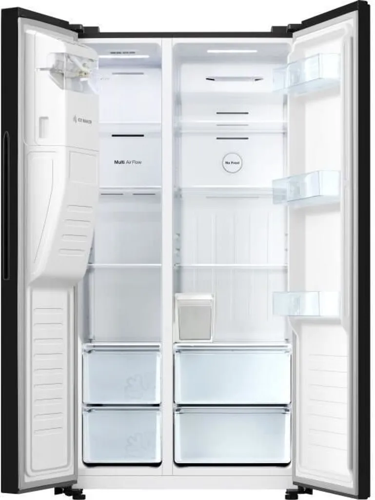 Hisense RS650N4AB1 - Amerikanischer Kühlschrank 499L (334L + 165L) - Total Belüftete Kälte - - L91cmxH179cm - Schwarz 4 Hisense RS650N4AB1 - Amerikanischer Kühlschrank 499L (334L + 165L) - Total Belüftete Kälte - - L91cmxH179cm - Schwarz – Bild 2