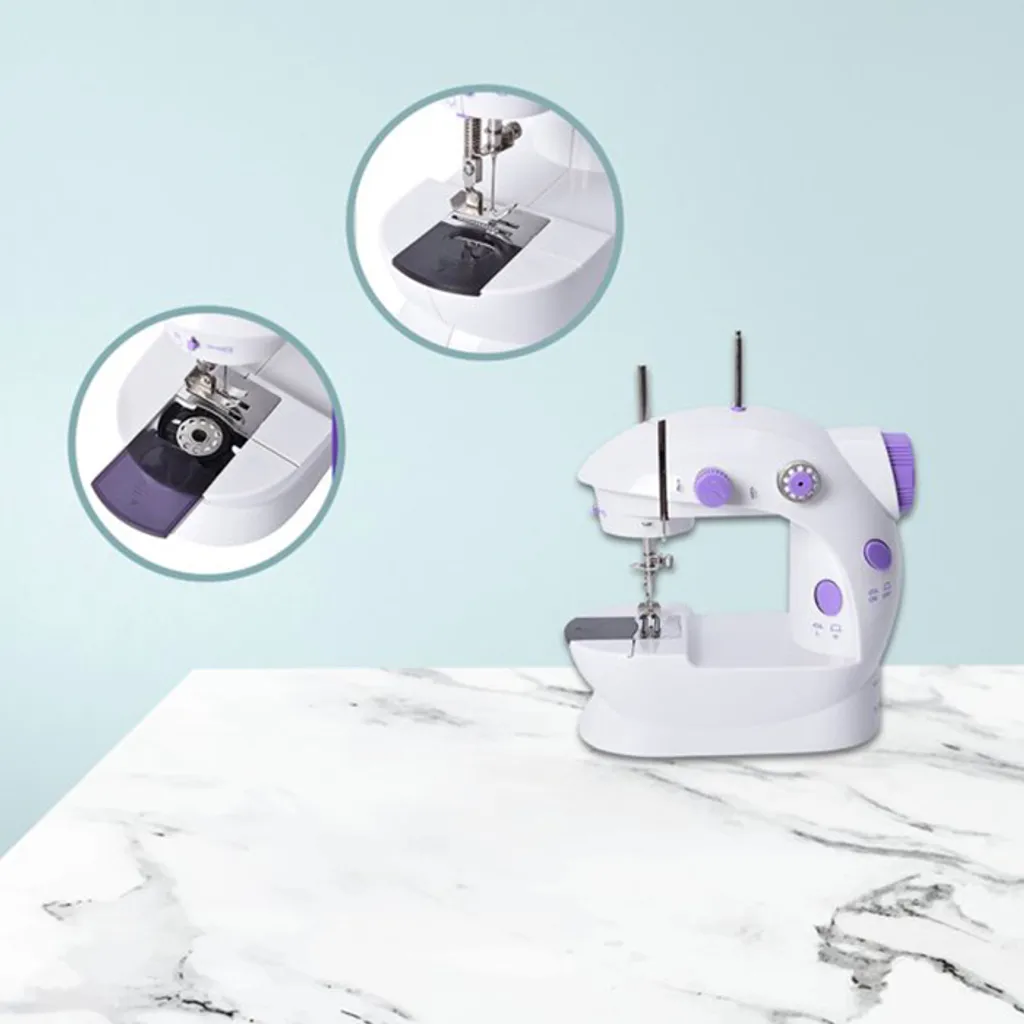Elektrische Nähmaschine Tragbar Mini-Nähmaschine 2 Geschwindigkeit Mini Und Reisenähmaschine Nähen Maschine Doppelgewinde Foot Pedal Fusspedal Retoo 14 Elektrische Nähmaschine Tragbar Mini-Nähmaschine 2 Geschwindigkeit Mini Und Reisenähmaschine Nähen Maschine Doppelgewinde Foot Pedal Fusspedal Retoo – Bild 12