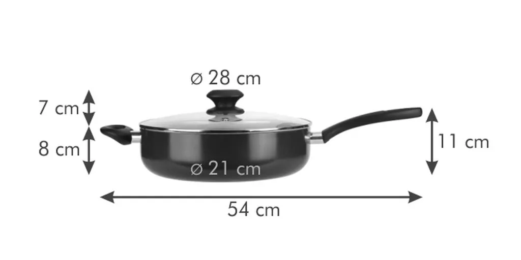 Tiefe Bratpfanne PRESTO Mit Deckel, ø28 Cm 4 Tiefe Bratpfanne PRESTO Mit Deckel, ø28 Cm – Bild 2