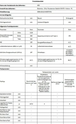 AEG - SDB412E1AS - Einbau-Kühl-Gefrierkombination - Schlepptür-Technik -Kaufland Verkäufe 3c7fb3821bc64629ed9d91f37204e625
