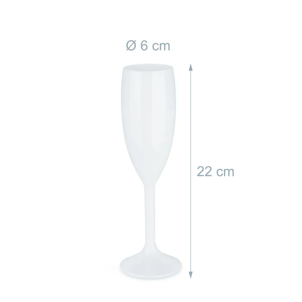 Relaxdays Sektgläser Kunststoff 6er Set 6 Relaxdays Sektgläser Kunststoff 6er Set – Bild 4
