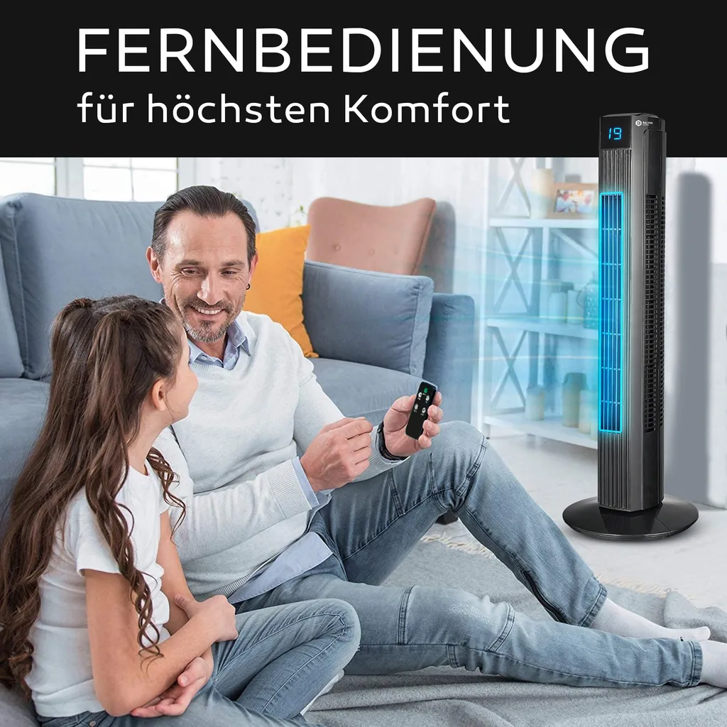 Turmventilator Mit Fernbedienung Leise 80 Cm Ventilator Timer Säulenventilator 7 Turmventilator Mit Fernbedienung Leise 80 Cm Ventilator Timer Säulenventilator – Bild 5