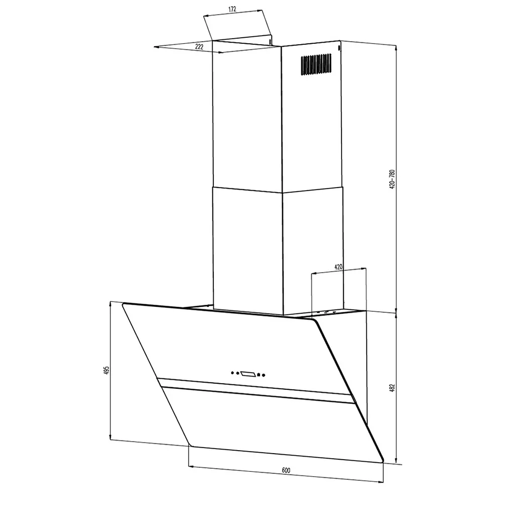 WOLKENSTEIN Dunstabzugshaube Schräghaube Mit Automatiköffnung 60cm W S4-60A++WTZ 4 WOLKENSTEIN Dunstabzugshaube Schräghaube Mit Automatiköffnung 60cm W S4-60A++WTZ – Bild 2