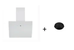 Dunstabzugshaube Schräghaube Kopffrei Weiß 60 Cm + Filter Umluftset Respekta