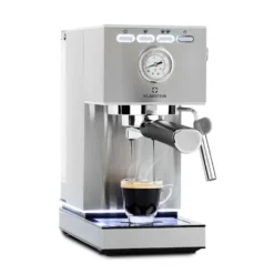 Klarstein Pausa Espressomaker, Siebträgermaschine Mit 1350 Watt, Espressomaschine 20 Bar Druck, Siebträger Kaffeemaschine Mit Wassertank: 1,4 Liter Edelstahl ,silber