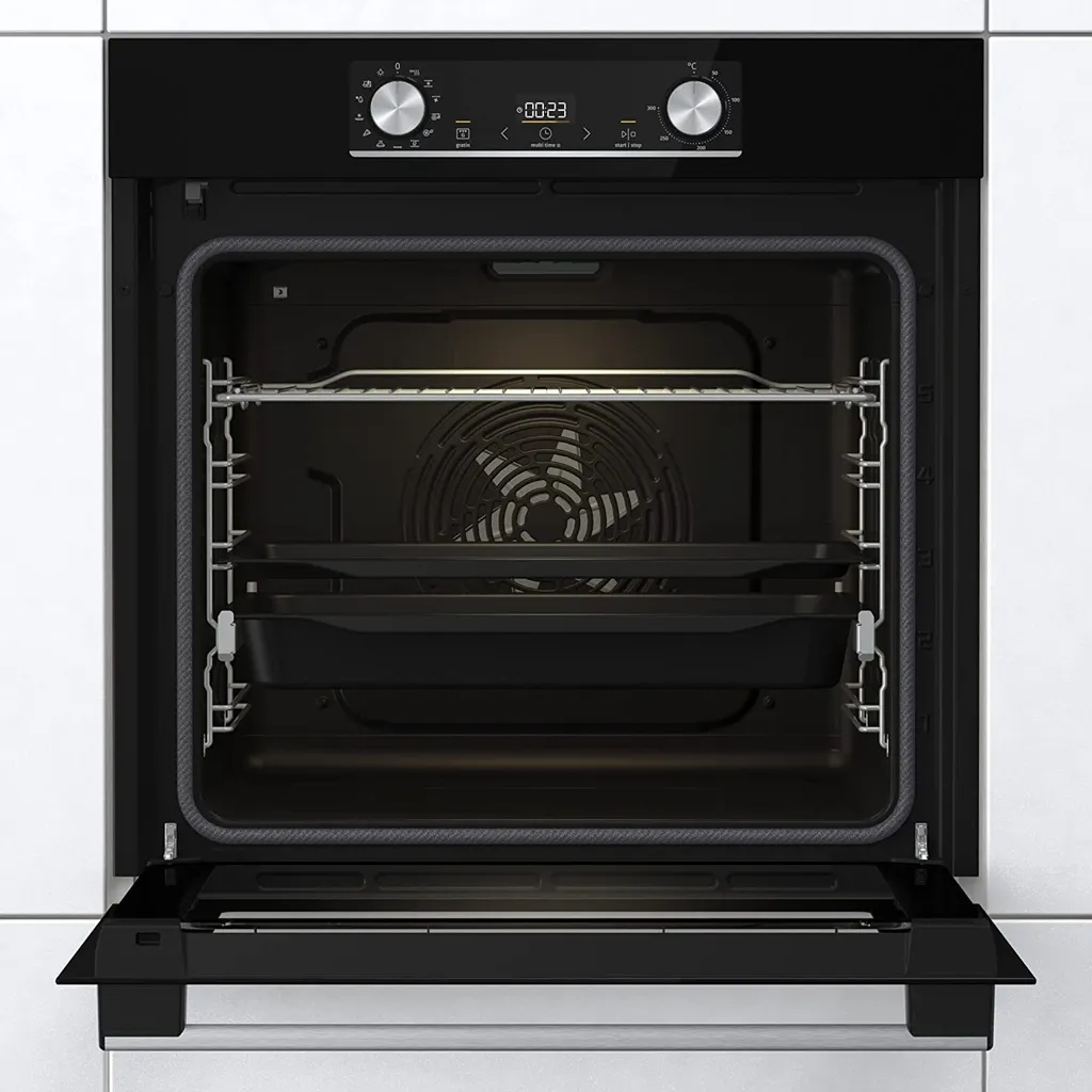 Gorenje Einbaubackofen-Set OptiBake Black Steam Pyro Set - 77L - Heißluft - Pyrolyse-Reinigung - ExtraSteam - GentleClose - AirFry - Pizzamode 300°C - PerfectGrill - Induktions-Kochfeld Mit BridgeZone 6 Gorenje Einbaubackofen-Set OptiBake Black Steam Pyro Set - 77L - Heißluft - Pyrolyse-Reinigung - ExtraSteam - GentleClose - AirFry - Pizzamode 300°C - PerfectGrill - Induktions-Kochfeld Mit BridgeZone – Bild 4