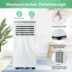 Merax 3in1 Mobile Klimagerät 9000 BTU Klimaanlage Mit Entfeuchtung, Fernbedienung Und Abluftschlauch, Klimaanlage Für Räume Bis 100 M³, Ventilationsfunktion Und 24h-Timer, 1003W[EEK A] -Kaufland Verkäufe 41466b54ee2e28ed692f198cb39a990b