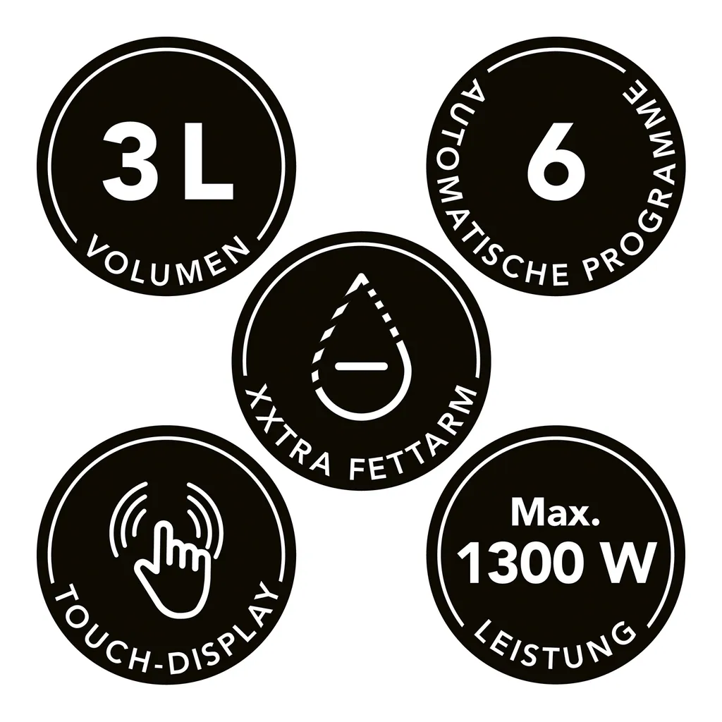 MAXXMEE Heißluft-Fritteuse Digital - 3 Liter Fassungsvermögen - Schwarz/silber 16 MAXXMEE Heißluft-Fritteuse Digital - 3 Liter Fassungsvermögen - Schwarz/silber – Bild 14