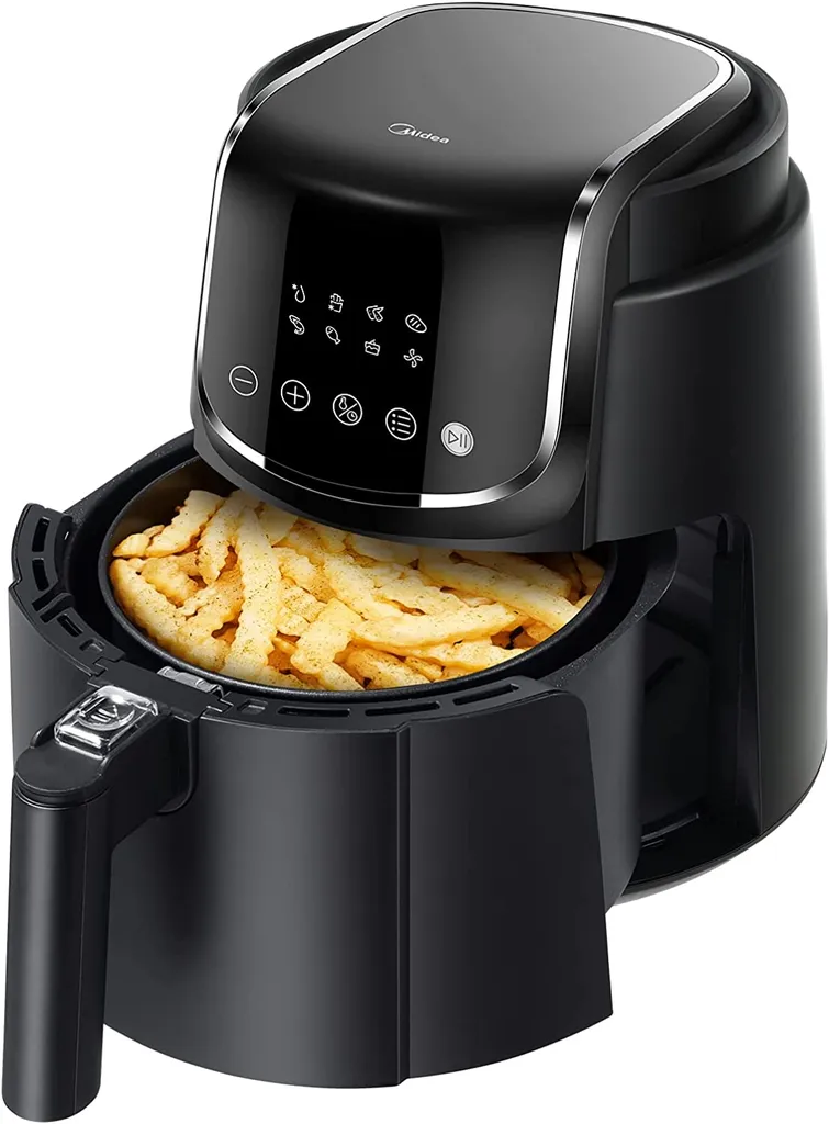 Midea Heißluftfritteuse 3,5L Heißluft Fritteuse Mit 8 Verschiedene Programmen, Digital Touchscreen, Temperaturkontrolle, 1500W Heissluftfritteuse Air Fryer 4 Midea Heißluftfritteuse 3,5L Heißluft Fritteuse Mit 8 Verschiedene Programmen, Digital Touchscreen, Temperaturkontrolle, 1500W Heissluftfritteuse Air Fryer – Bild 2