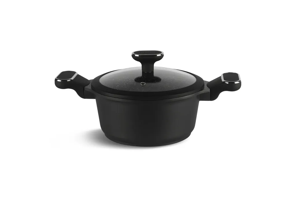 Schwarze Töpfe INDUKTION GLASDECKEL Kochtopf Topfset Keramik Und Pfanne 5 Schwarze Töpfe INDUKTION GLASDECKEL Kochtopf Topfset Keramik Und Pfanne – Bild 3