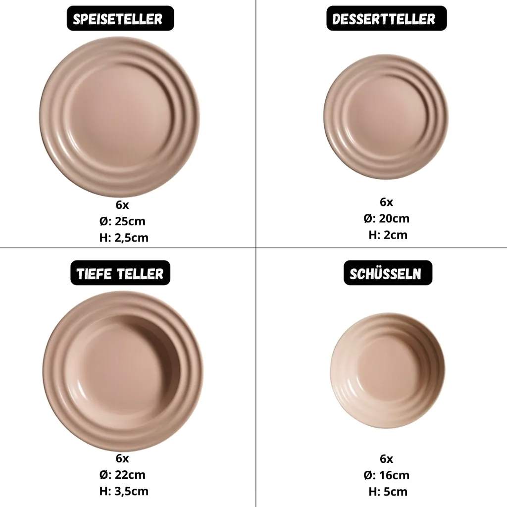 Kütahya Porselen 24 Teile Porzellan Geschirr Set Tuvana Pink PTN24Y2M0007 8 Kütahya Porselen 24 Teile Porzellan Geschirr Set Tuvana Pink PTN24Y2M0007 – Bild 6