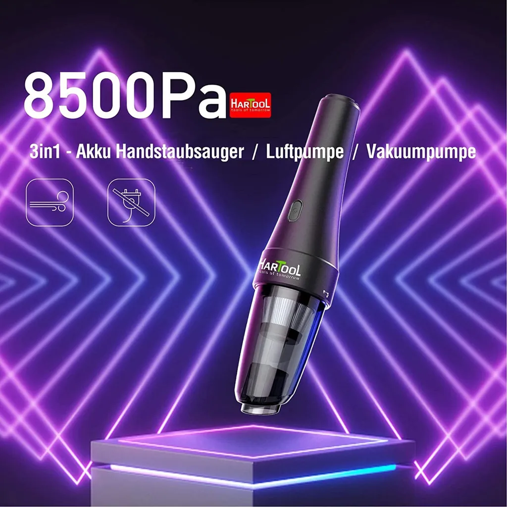 HARTOOL Akku Handstaubsauger Beutellos 3 In 1 Handstaubsauger - Luftpumpe - Vakuumpumpe 4 HARTOOL Akku Handstaubsauger Beutellos 3 In 1 Handstaubsauger - Luftpumpe - Vakuumpumpe – Bild 2