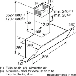 Bosch Dunstabzugshaube DWK095G60 - Edelstahl Schwarz, Wandmontage, 90 Cm -Kaufland Verkäufe 4310c952687d21e2989237cf3721b471