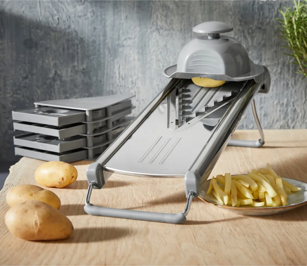 Stoneline Edelstahl Gemüsehobel Mit 5 Schneideinsätzen 19 Stoneline Edelstahl Gemüsehobel Mit 5 Schneideinsätzen – Bild 17