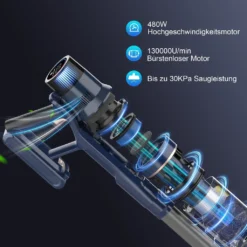 VICSONIC S7 Akku Staubsauger, 30000PA/480W Starke Saugleistung Staubsauger Kabellos Bis Zu 65 Min Laufzeit, 7-in-1 Staubsauger Beutellos, Smartes Touch Display, 180 ° Faltbar, 4 Leistungstufe, Blau 20 VICSONIC S7 Akku Staubsauger, 30000PA/480W Starke Saugleistung Staubsauger Kabellos Bis Zu 65 Min Laufzeit, 7-in-1 Staubsauger Beutellos, Smartes Touch Display, 180 ° Faltbar, 4 Leistungstufe, Blau -Kaufland Verkäufe 43d1258136aa14a48d46beac61ffec91