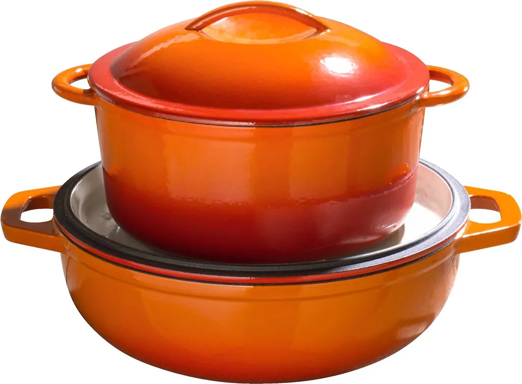Gusseisen Schmortopf Orange Shadow 30cm 7 Gusseisen Schmortopf Orange Shadow 30cm – Bild 5