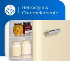 Exquisit Retrokühlschrank RKS325-V-H-160F Magnolienweiss | Standgerät | 229 L Volumen | Magnolienweiß -Kaufland Verkäufe 457d283ac70aaae114511a08c1e5f25b