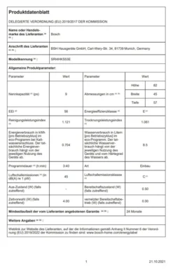 Bosch SRI4HKS53E Teilintegrierbar 45cm -Kaufland Verkäufe 4586c1a47f657f63cd3a24254b8d057a