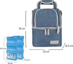 Muttermilch-Kühltasche Mit Kühlakkus, Doppellagig, Passend Für 3 Flaschen, Bis Zu 255 Ml, Für Stillen, Muttermilch, Pumpbeutel, Rucksack ,Denim Blue -Kaufland Verkäufe 459a6d9ff1cf461527c1124e71f641ab