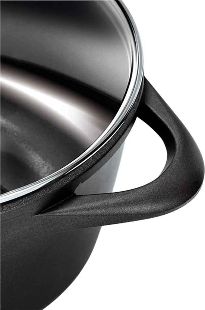 Smile MGK-12 Kochtopf, Geschmiedetes Aluminium, Schwarz 20 Smile MGK-12 Kochtopf, Geschmiedetes Aluminium, Schwarz – Bild 18