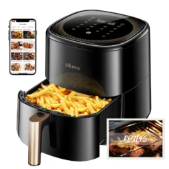 ULTENIC K10 XL Heißluftfritteuse, 5L Airfryer Mit 11 Programmen, Airfryer Mit Online-Rezepten, Touchscreen,1500W [Energieklasse A+++]