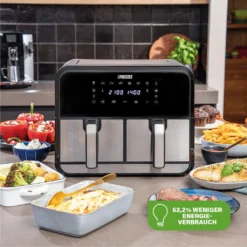 Princess 182074 Doppelkorb Heißluftfritteuse 2x 4 L 2x 1600 W Ohne-Öl Timer -Kaufland Verkäufe 47556ffe4ae09d85b4a4e6f238cdc09d