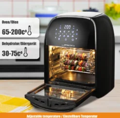Jago® XXXL 8in1 Heißluftfritteuse 12L + 10 Zubehör - 1800W, LED Display Mit Touch Screen, 8 Programme / Timer, Ohne ÖL - Airfryer, Heißluft, Fritteuse, Heißluftofen, Backofen, Dehydrator, Grill 24 Jago® XXXL 8in1 Heißluftfritteuse 12L + 10 Zubehör - 1800W, LED Display Mit Touch Screen, 8 Programme / Timer, Ohne ÖL - Airfryer, Heißluft, Fritteuse, Heißluftofen, Backofen, Dehydrator, Grill -Kaufland Verkäufe 47b0b6208650190ef8716d64c7c81831