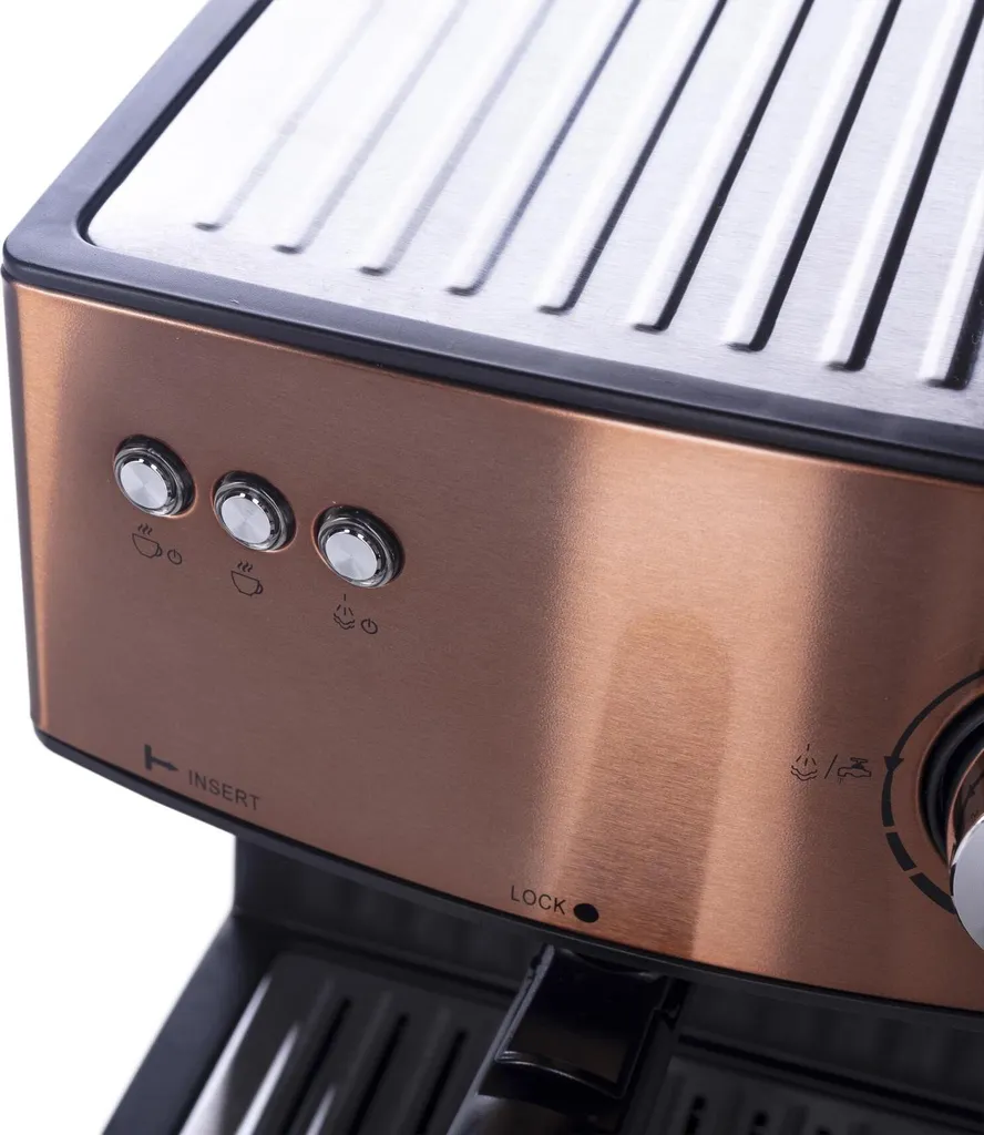 Adler Espressomaschine | Kaffeemaschine | Milchaufschäumer | Cappuccinomaschine | Siebträger Espressomaschine | Elektrische Espressomaschine | Bronze Design | 1,6L Wassertank | 850 Watt |15 Bar | 7 Adler Espressomaschine | Kaffeemaschine | Milchaufschäumer | Cappuccinomaschine | Siebträger Espressomaschine | Elektrische Espressomaschine | Bronze Design | 1,6L Wassertank | 850 Watt |15 Bar | – Bild 5